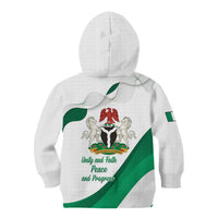Personalized Nigeria Independence Day Kid Hoodie Unity and Faith Peace and Progress - Wonder Print Shop
