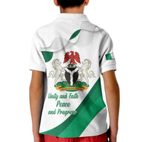 Personalized Nigeria Independence Day Kid Polo Shirt Unity and Faith Peace and Progress - Wonder Print Shop