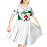 Personalized Nigeria Independence Day Kid Short Sleeve Dress Unity and Faith Peace and Progress - Wonder Print Shop