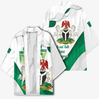 Personalized Nigeria Independence Day Kimono Unity and Faith Peace and Progress - Wonder Print Shop