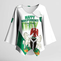 Personalized Nigeria Independence Day Kimono Sleeve Blouse Unity and Faith Peace and Progress - Wonder Print Shop