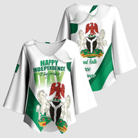 Personalized Nigeria Independence Day Kimono Sleeve Blouse Unity and Faith Peace and Progress - Wonder Print Shop