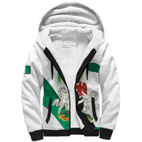 Personalized Nigeria Independence Day Sherpa Hoodie Unity and Faith Peace and Progress - Wonder Print Shop