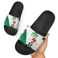 Nigeria Independence Day Slide Sandals Unity and Faith Peace and Progress - Wonder Print Shop