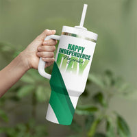 Personalized Nigeria Independence Day Tumbler With Handle Unity and Faith Peace and Progress - Wonder Print Shop