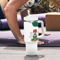 Personalized Nigeria Independence Day Tumbler With Handle Unity and Faith Peace and Progress - Wonder Print Shop