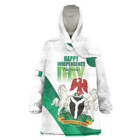 Personalized Nigeria Independence Day Wearable Blanket Hoodie Unity and Faith Peace and Progress - Wonder Print Shop