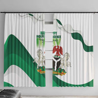 Nigeria Independence Day Window Curtain Unity and Faith Peace and Progress - Wonder Print Shop