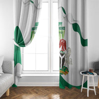 Nigeria Independence Day Window Curtain Unity and Faith Peace and Progress - Wonder Print Shop