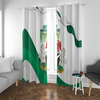 Nigeria Independence Day Window Curtain Unity and Faith Peace and Progress - Wonder Print Shop