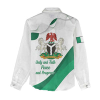 Personalized Nigeria Independence Day Women Casual Shirt Unity and Faith Peace and Progress - Wonder Print Shop