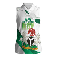 Personalized Nigeria Independence Day Women Sleeveless Polo Shirt Unity and Faith Peace and Progress - Wonder Print Shop