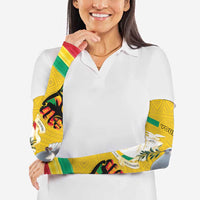 Guinea Independence Day Arm Sleeves Coat Of Arms With African Pattern - Wonder Print Shop