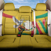 Guinea Independence Day Back Car Seat Cover Coat Of Arms With African Pattern - Wonder Print Shop