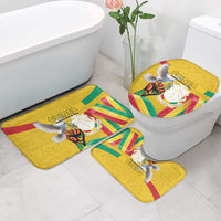 Guinea Independence Day Bathroom Set Coat Of Arms With African Pattern - Wonder Print Shop