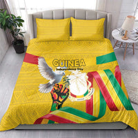 Guinea Independence Day Bedding Set Coat Of Arms With African Pattern - Wonder Print Shop