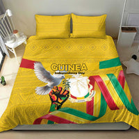 Guinea Independence Day Bedding Set Coat Of Arms With African Pattern - Wonder Print Shop