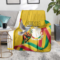 Guinea Independence Day Blanket Coat Of Arms With African Pattern - Wonder Print Shop