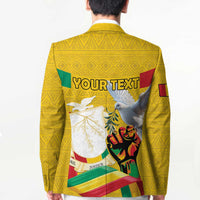 Personalized Guinea Independence Day Blazer Coat Of Arms With African Pattern - Wonder Print Shop