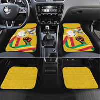 Guinea Independence Day Car Mats Coat Of Arms With African Pattern - Wonder Print Shop