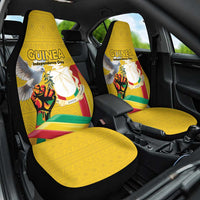 Guinea Independence Day Car Seat Cover Coat Of Arms With African Pattern - Wonder Print Shop