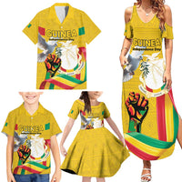 Personalized Guinea Independence Day Family Matching Summer Maxi Dress and Hawaiian Shirt Coat Of Arms With African Pattern - Wonder Print Shop