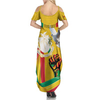 Personalized Guinea Independence Day Family Matching Summer Maxi Dress and Hawaiian Shirt Coat Of Arms With African Pattern - Wonder Print Shop