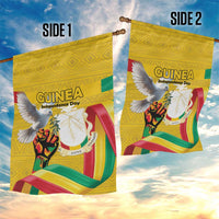 Guinea Independence Day Garden Flag Coat Of Arms With African Pattern - Wonder Print Shop