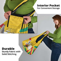 Guinea Independence Day Grocery Bag Coat Of Arms With African Pattern - Wonder Print Shop