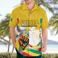 Personalized Guinea Independence Day Hawaiian Shirt Coat Of Arms With African Pattern - Wonder Print Shop