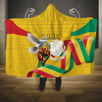 Guinea Independence Day Hooded Blanket Coat Of Arms With African Pattern - Wonder Print Shop