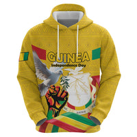 Personalized Guinea Independence Day Hoodie Coat Of Arms With African Pattern - Wonder Print Shop