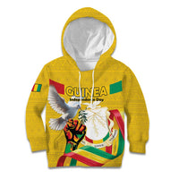 Personalized Guinea Independence Day Kid Hoodie Coat Of Arms With African Pattern - Wonder Print Shop