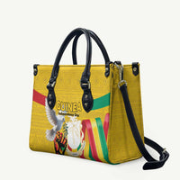 Guinea Independence Day Leather Bag Coat Of Arms With African Pattern - Wonder Print Shop