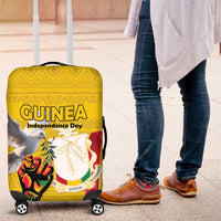 Guinea Independence Day Luggage Cover Coat Of Arms With African Pattern - Wonder Print Shop
