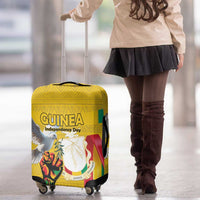 Guinea Independence Day Luggage Cover Coat Of Arms With African Pattern - Wonder Print Shop
