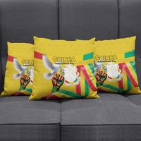 Guinea Independence Day Pillow Cover Coat Of Arms With African Pattern - Wonder Print Shop