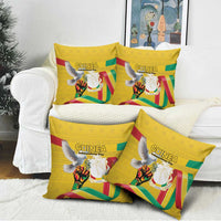 Guinea Independence Day Pillow Cover Coat Of Arms With African Pattern - Wonder Print Shop
