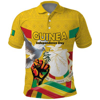 Personalized Guinea Independence Day Polo Shirt Coat Of Arms With African Pattern - Wonder Print Shop