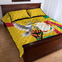 Guinea Independence Day Quilt Bed Set Coat Of Arms With African Pattern - Wonder Print Shop