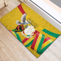 Guinea Independence Day Rubber Doormat Coat Of Arms With African Pattern - Wonder Print Shop