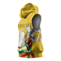Personalized Guinea Independence Day Sleeveless Hoodie Coat Of Arms With African Pattern - Wonder Print Shop