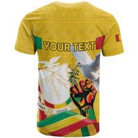 Personalized Guinea Independence Day T Shirt Coat Of Arms With African Pattern - Wonder Print Shop