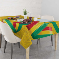 Guinea Independence Day Tablecloth Coat Of Arms With African Pattern - Wonder Print Shop