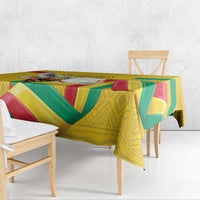 Guinea Independence Day Tablecloth Coat Of Arms With African Pattern - Wonder Print Shop