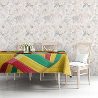 Guinea Independence Day Tablecloth Coat Of Arms With African Pattern - Wonder Print Shop