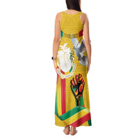 Personalized Guinea Independence Day Tank Maxi Dress Coat Of Arms With African Pattern - Wonder Print Shop