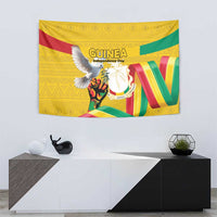Guinea Independence Day Tapestry Coat Of Arms With African Pattern - Wonder Print Shop