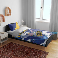 Personalised Barbados Independence Day Bedding Set Flying Fish Flag Pattern - Wonder Print Shop