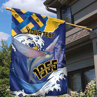 Personalised Barbados Independence Day Garden Flag Flying Fish Flag Pattern - Wonder Print Shop